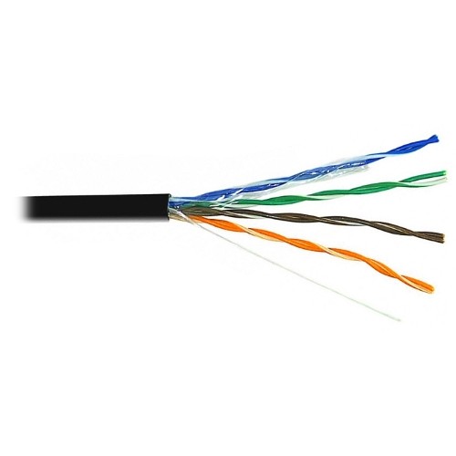 Кабель внешний NETLAN U/UTP 4 пары, Кат.5e (Класс D), 100МГц, одножильный, BC (чистая медь)