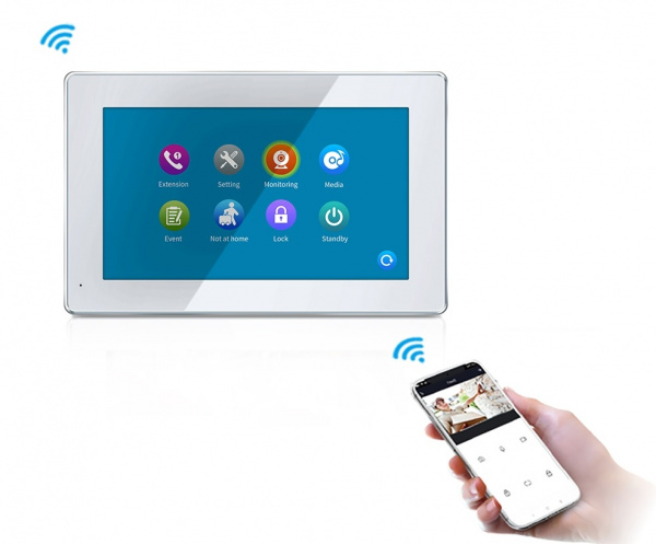 Видеодомофон Navigard NVM-07FHD-W WIFI (7/2мп/AHD/TouchScreen/WIFI)
