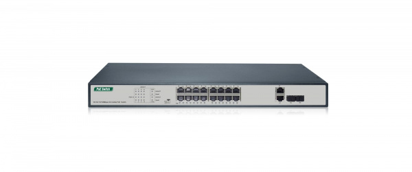 Коммутатор PoE на 16 портов NAVIGARD PM3020FSN-270 V4 (16 PoE 10/100 Мбит, 2 Combo UPLINK 1ГГбит) 